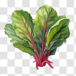 Swiss Chard
 - Illustration Of Fresh Swiss Chard Leaves Transparent PNG