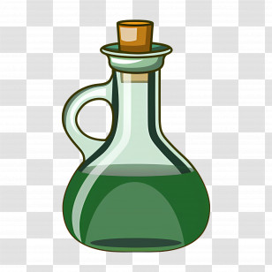 Cooking Oil - Glass Oil Bottle For Kitchen Use Transparent PNG