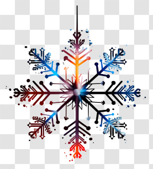 Snowflake - Colorful Winter Snowflake Transparent PNG