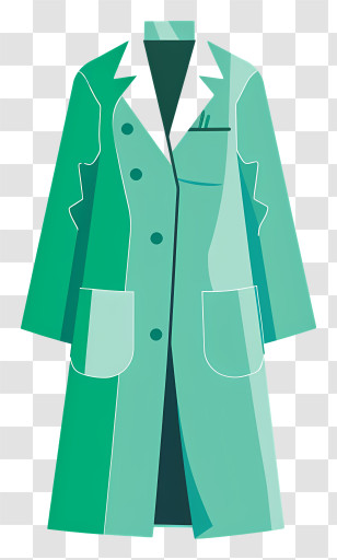 Green Coat - Green Lab Coat Illustration Transparent PNG