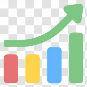 Growth Arrow - Bar Chart With Upward Arrow Transparent PNG