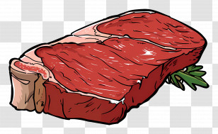 Red Meat Steak Slice - Fresh Red Meat Steak Slice Illustration Transparent PNG