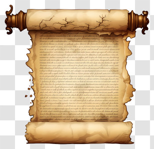 Sketch Style Vintage Paper Scroll - Ancient Scroll With Text Transparent PNG
