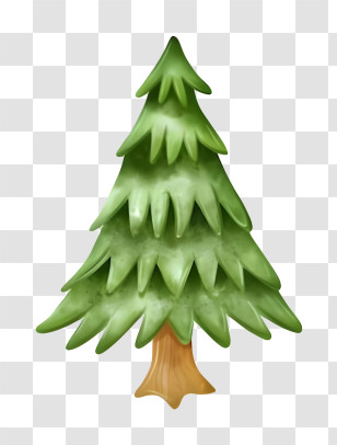 Stone Tree - Green Pine Tree Transparent PNG
