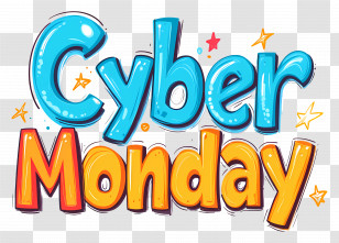Cyber Monday - Cyber Monday Sale Text Transparent PNG