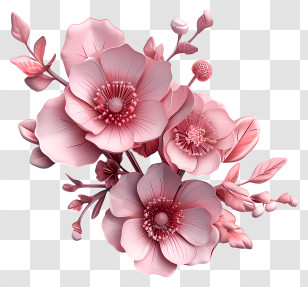 Pink Flower - Pink Flower Arrangement Illustration Transparent PNG