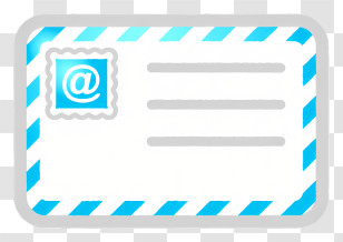 Icon - Email Envelope Icon With Blue Accents Transparent PNG