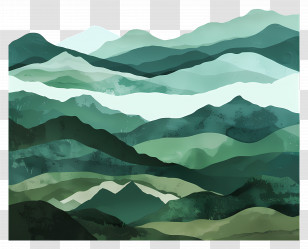 Green Mountains Background - Mountain Landscape With Green Hills Transparent PNG