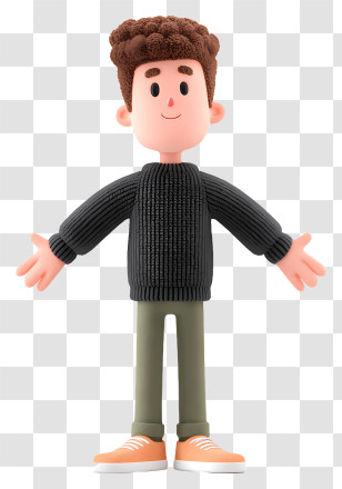 Positive Young Man - Smiling Young Man In Sweater Transparent PNG