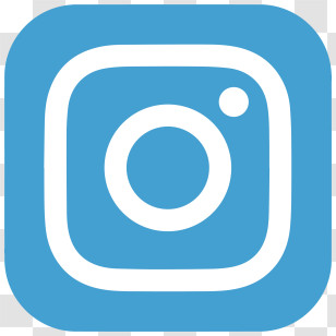 Instagram - Blue Instagram Logo Design Transparent PNG
