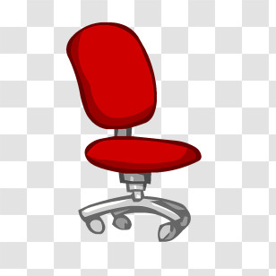 Office Chair - Red Office Chair With Wheels Transparent PNG