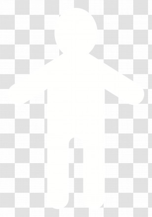 Menâ€™s Room Emoji - White Human Silhouette Transparent PNG