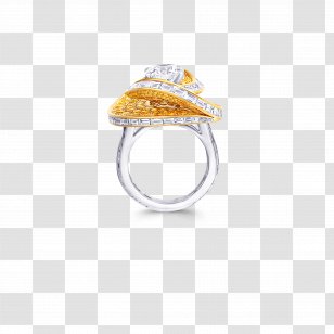 Ring Graff Diamonds Gemstone Jewellery - Yellow Diamond Flyer Transparent PNG