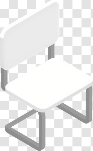 Cartoon - White And Gray Chair Transparent PNG