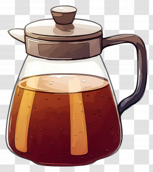 Coffee Pot - Teapot With Brewed Tea Illustration Transparent PNG