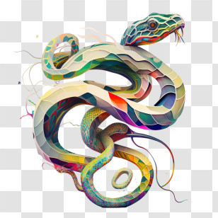 World Snake Day
 - Colorful Snake Artwork With Abstract Design Transparent PNG