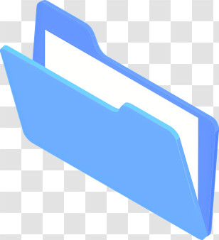 Icon - Blue File Folder For Office And Organization Transparent PNG