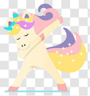 Unicorn Dancing - Dabbing Unicorn Transparent PNG
