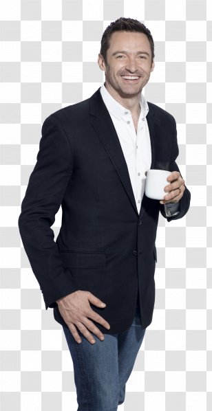 Hugh Jackman Laughing Man Coffee Tea Cafe - HD Transparent PNG