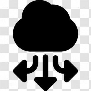 Cloud Storage Computing Data - Silhouette Transparent PNG