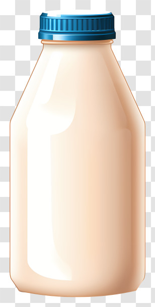 Glass Jar - Simple Plastic Bottle With Blue Cap Transparent PNG