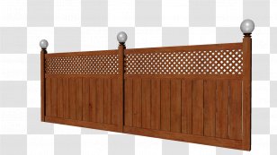 Wood Stain Picket Fence - Post Transparent PNG
