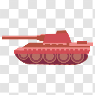 Tank - Red Military Tank Illustration Transparent PNG