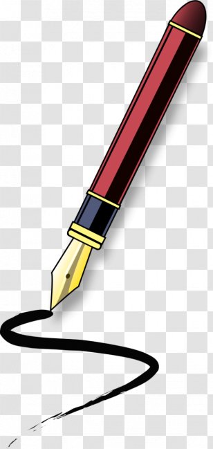 Paper Fountain Pen Quill Clip Art - Book And Pencil Clipart Transparent PNG