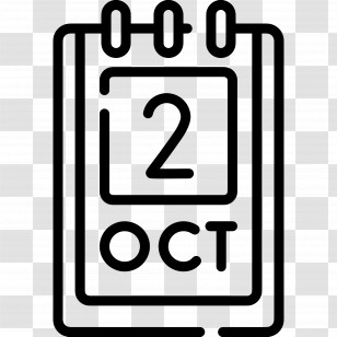 October 2 Calendar - October 2 Calendar Date Transparent PNG