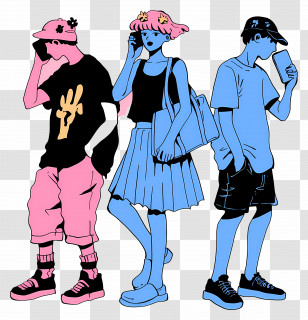 Lots Of People - Stylish Youth In Casual Wear Transparent PNG
