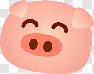 Icon - Adorable Cartoon Pig Face Illustration Transparent PNG