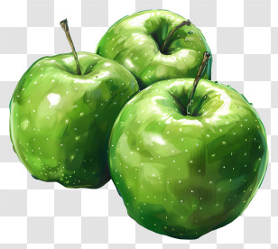 Granny Smith Apples - Fresh Green Apples Illustration Transparent PNG