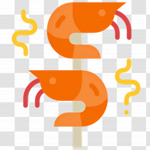 Grilled Shrimp - Shrimp Skewers Illustration Transparent PNG