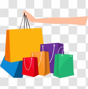 Online Shopping Bag - Rectangle - Vector Cartoon Bags Transparent PNG