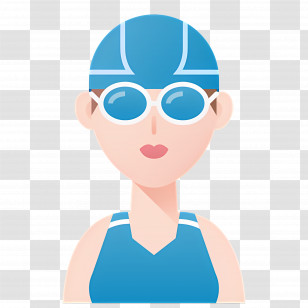 Swimmer - Cartoon Illustration Of A Swimming Woman Transparent PNG