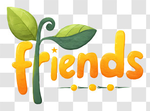 Friends Logo - Friendly Orange 'Friends' Logo Transparent PNG