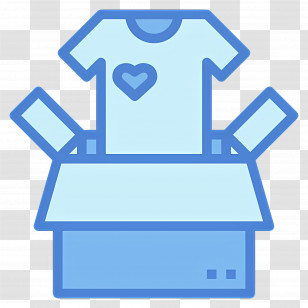 Clothes Box - Box With T-shirt And Heart Transparent PNG