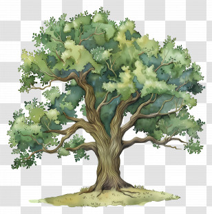 Oak Tree - Large Oak Tree Illustration Transparent PNG