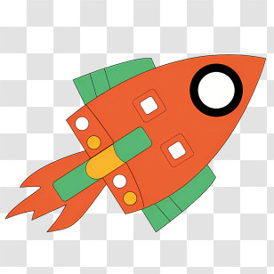 Eyeball - Colorful Rocket For Space Adventure Transparent PNG