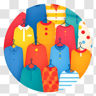 Clothing Icon - Colorful Clothing Collection Transparent PNG