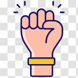 Fist Hand - Raised Fist Symbol Of Unity And Strength Transparent PNG