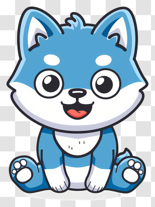 Bluey - Cute Blue Cartoon Dog Transparent PNG