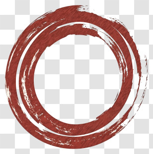 Cartoon - Abstract Red Circular Brushstroke Design Transparent PNG