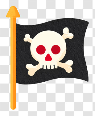 Jolly Roger Flag - Pirate Flag With Skull Design Transparent PNG