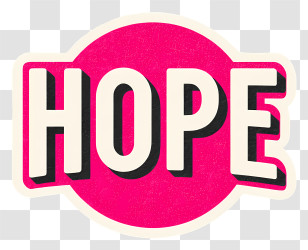 Hope Logo - Hope Pink Retro Badge Transparent PNG