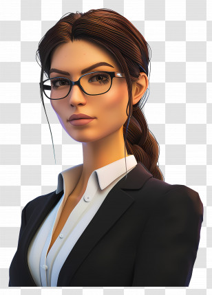 Business Woman - Professional Woman With Glasses Transparent PNG