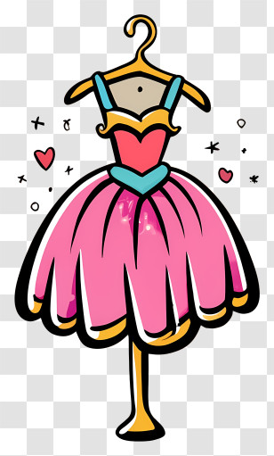 Pink Dress - Cute Pink Dress On Hanger Transparent PNG