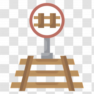 Train Tracks - Railroad Sign Illustration Transparent PNG