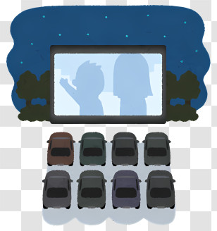 Icon - Drive-in Theater With Cars Transparent PNG