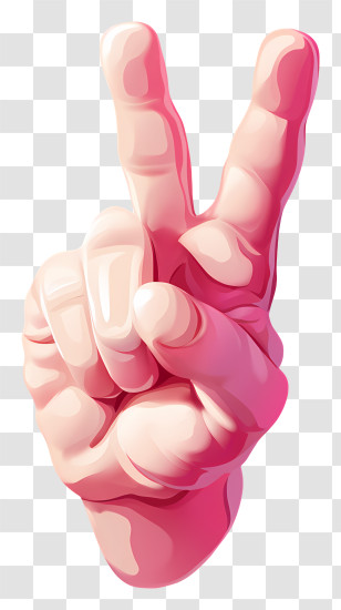 Hand - Peace Sign Gesture Transparent PNG